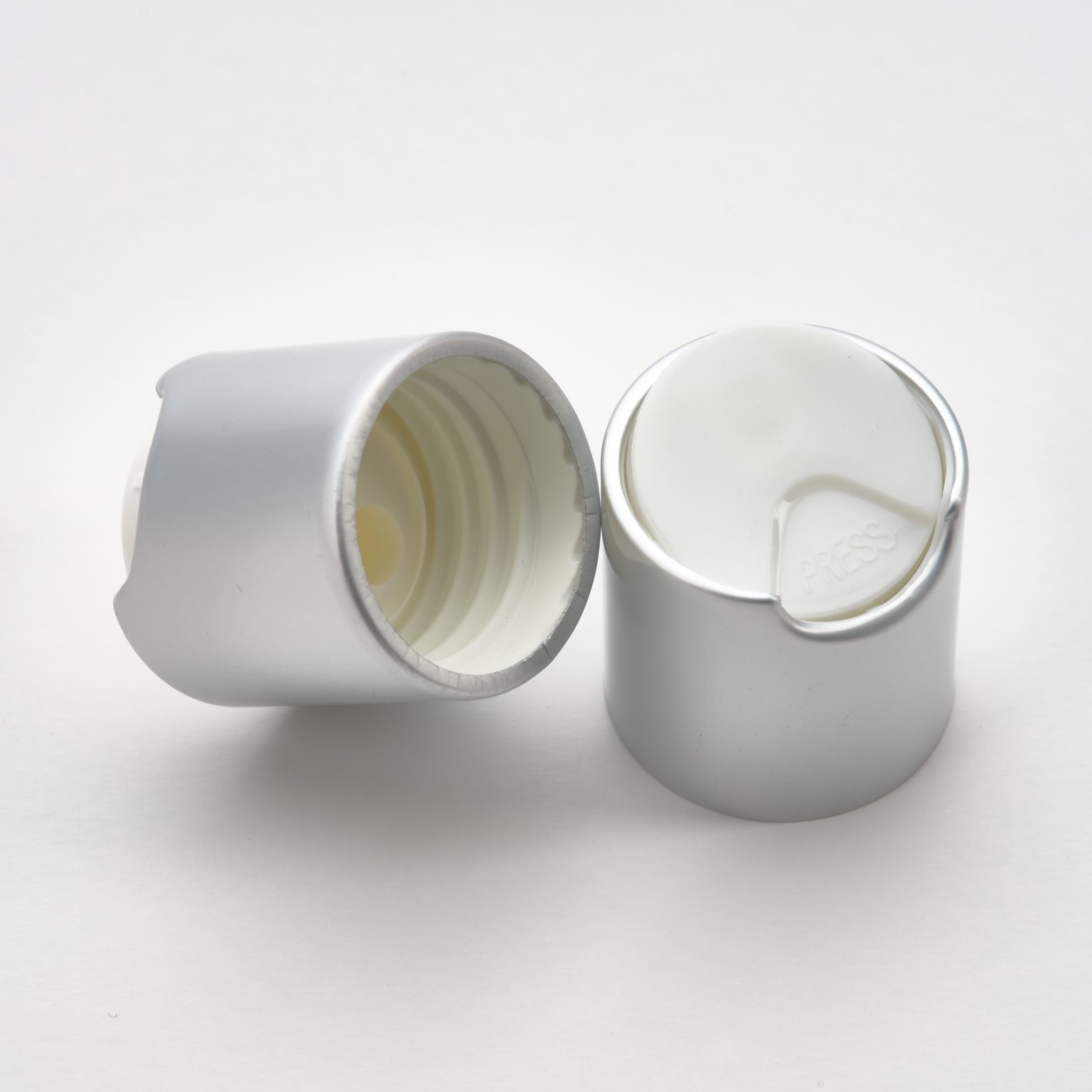 Sleeved Disc Cap 24410 - Matt Silver - Synergy Packaging