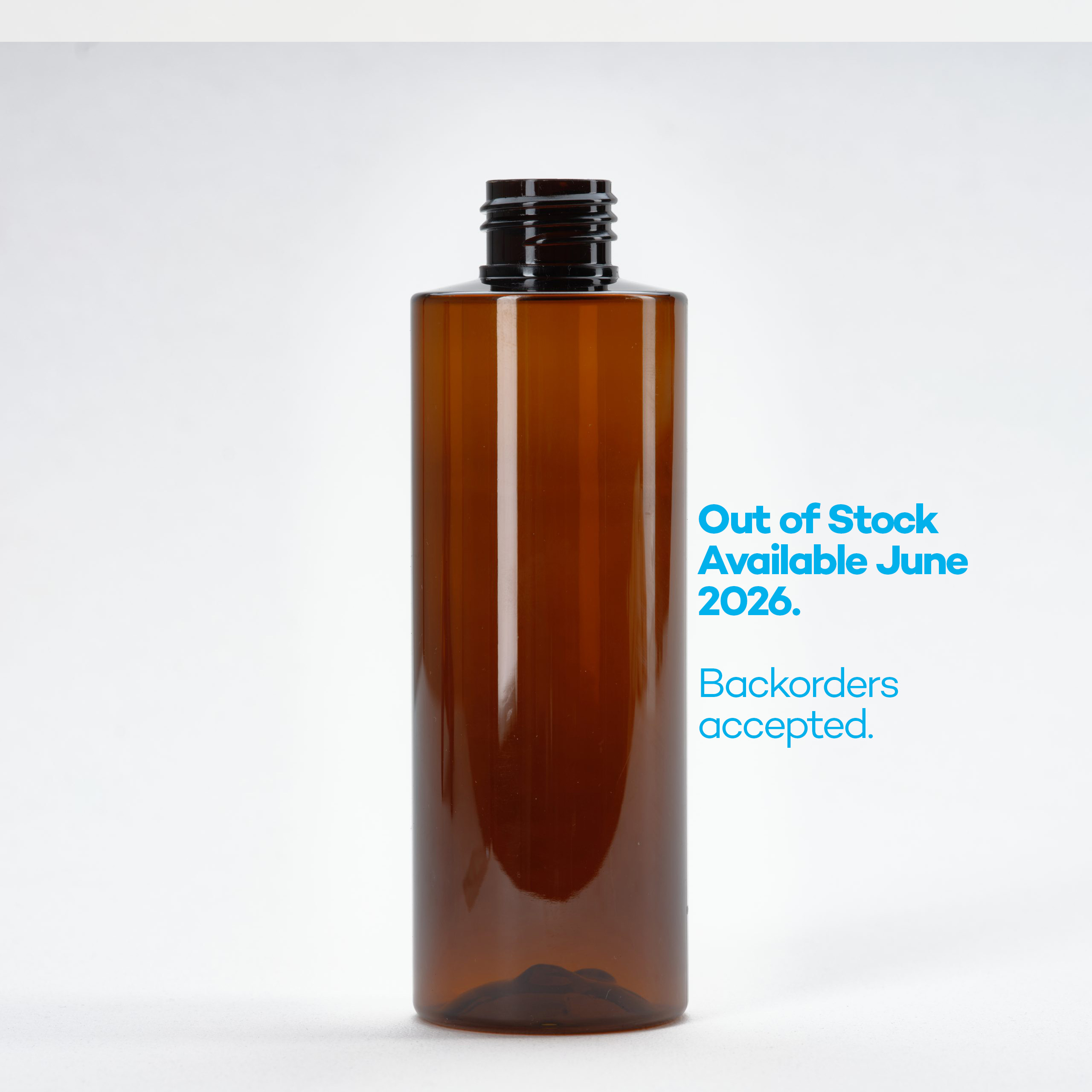 200ml Square Shoulder 24410 - Amber Tint