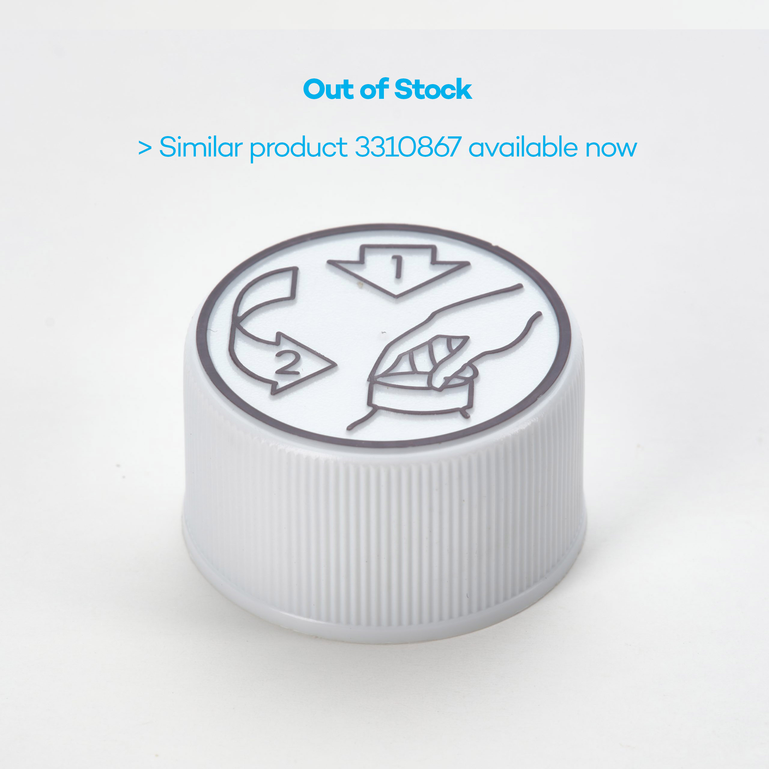 24mm Child Resistant Cap (White with wadding)