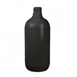 500ml Boston Round 24410 - Black Solid (MOQ=4536 Units)